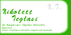 nikolett teglasi business card